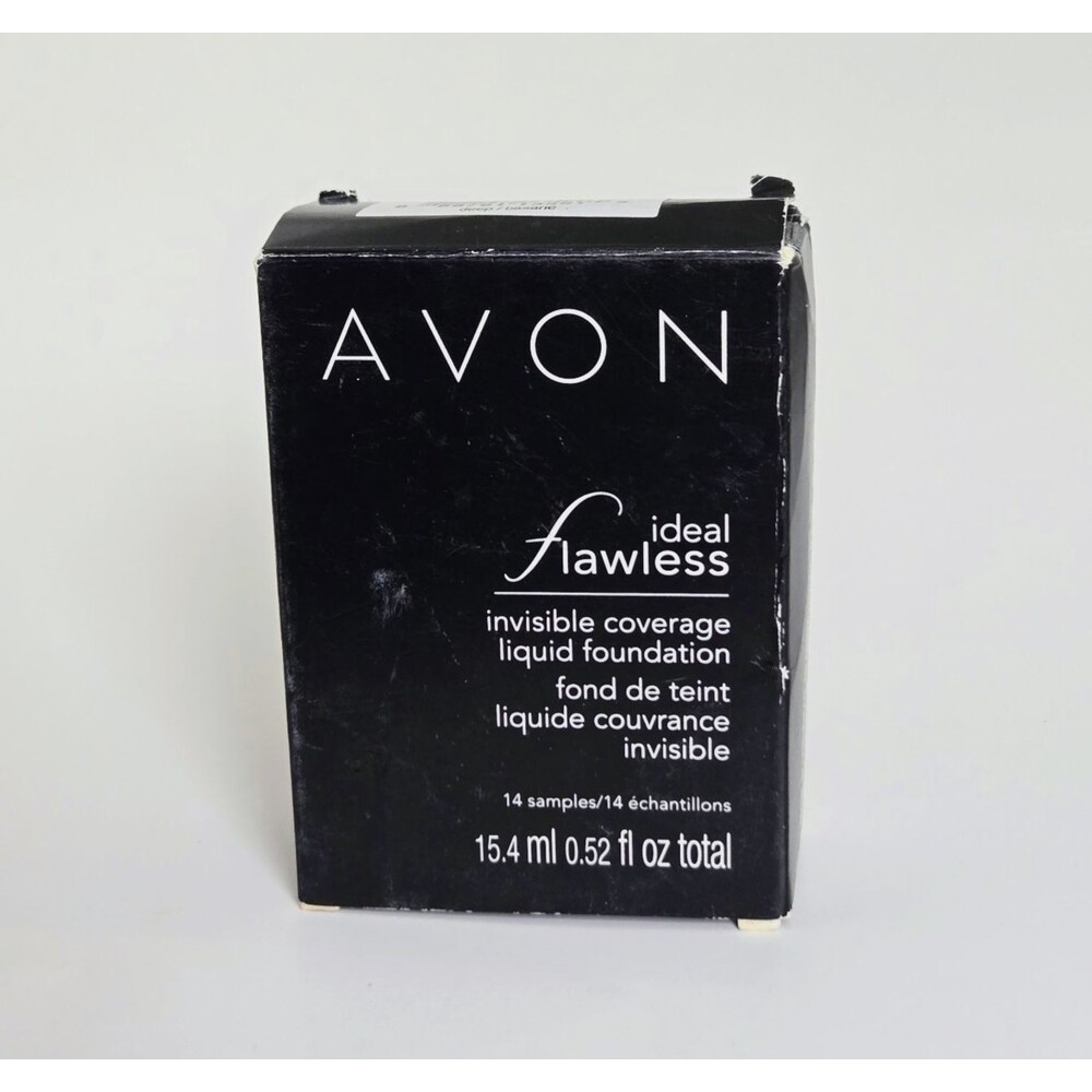 Avon Ideal Flawless Foundation 14 Sample Packs Deep Shades Discontinued NIB